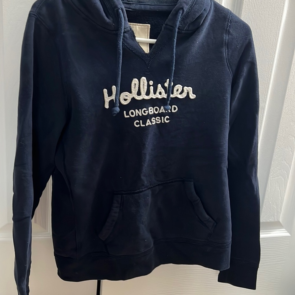 Hollister navy hoodie size large